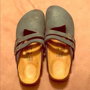 Navy blue Birkenstocks ladies 10
